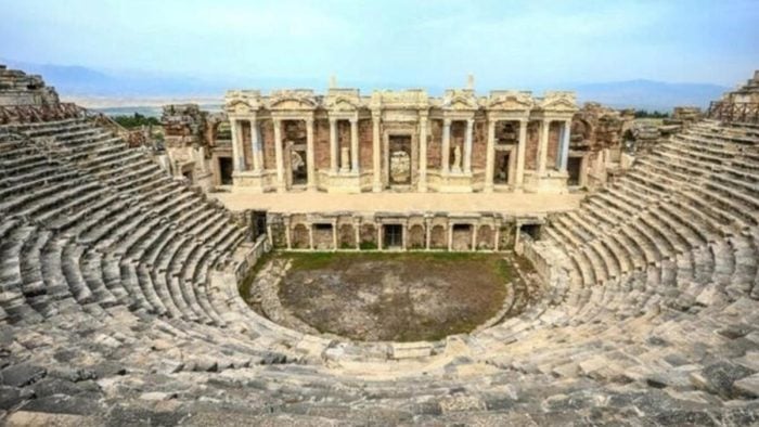 Well-preserved Roman theater in Hierapolis.