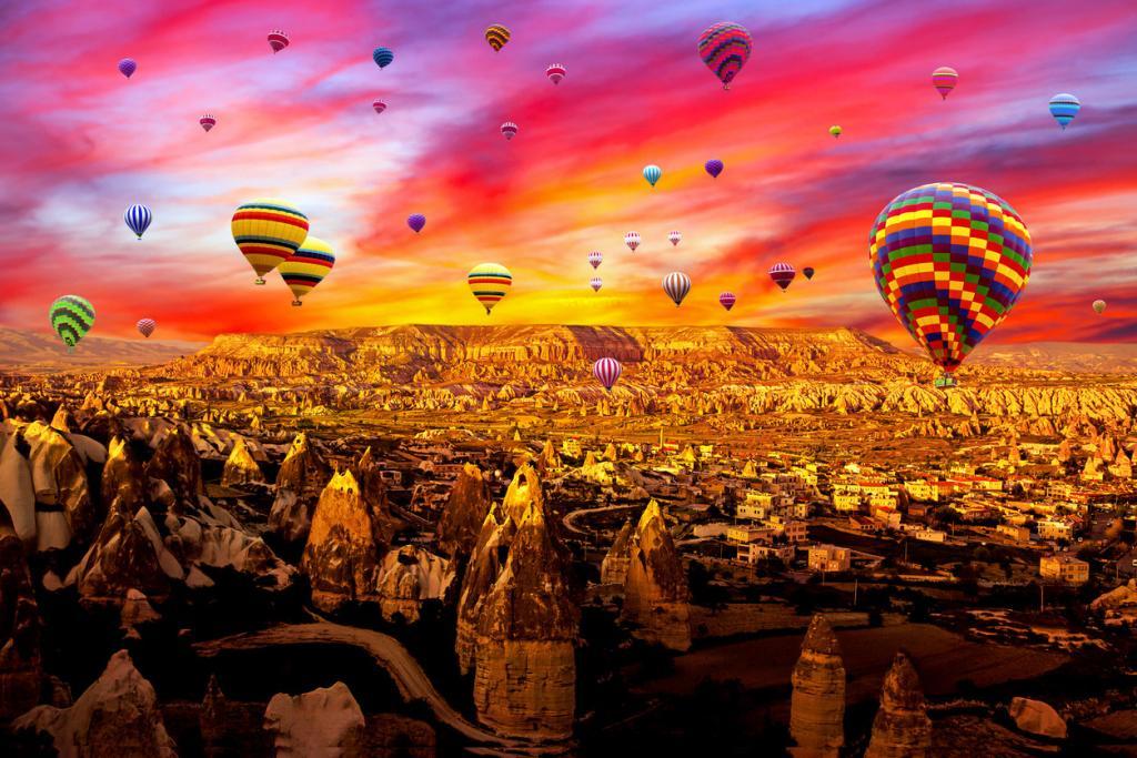 Cappadocia Hot Air Balloons Flying