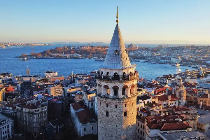 Vista panoramica del Corno d'Oro dalla Torre di Galata a Istanbul