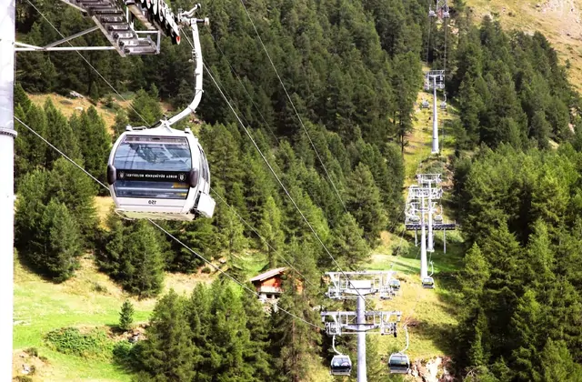 Funivia sopra una foresta lussureggiante a Bursa