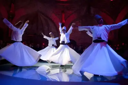Whirling Dervish evening performance at Hodjapasha cultural center in Istanbul