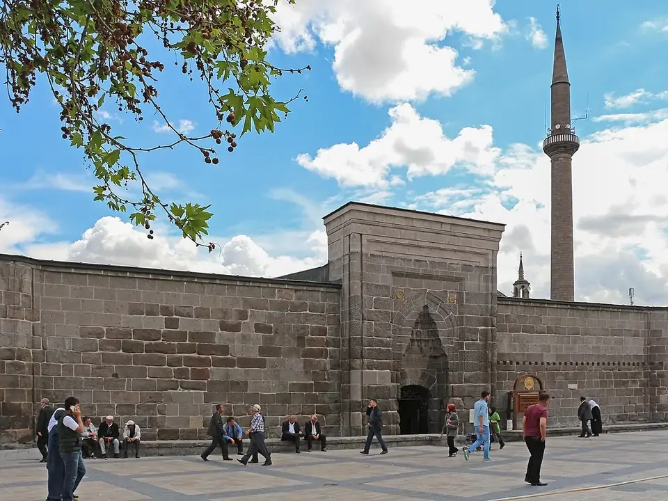 Mosque courtyard view on a cultural Kayseri day tour in Turkey