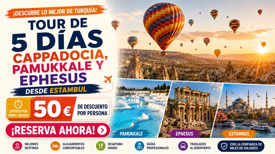 Tour de 5 dias por Cappadocia, Pamukkale y Ephesus desde Istanbul
