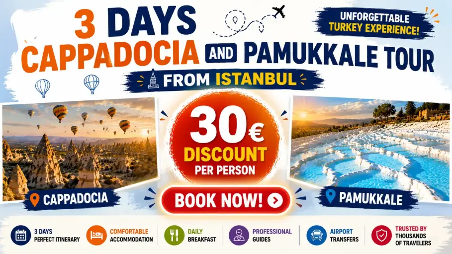 3 Days Cappadocia and Pamukkale Tour from Istanbul