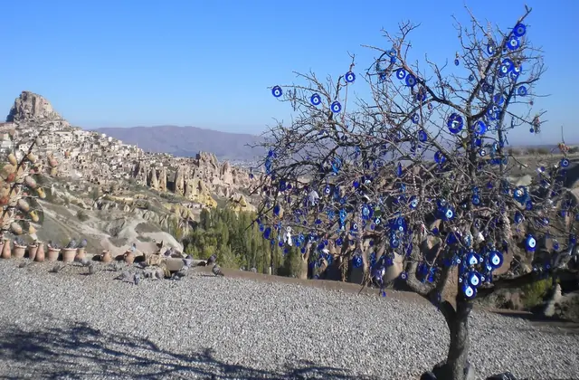 Palomares tallados en la roca cubriendo toda una pared del Valle de las Palomas, Capadocia, usados para recoger fertilizante y un punto destacado del Yellow Tour.
