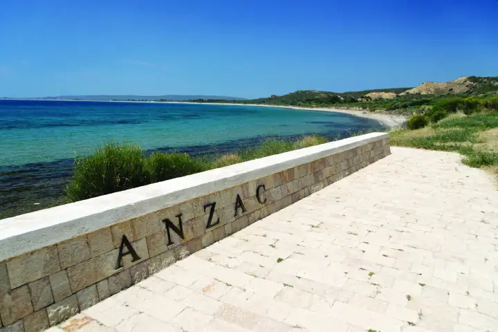 Today's peaceful Gallipoli beaches contrast sharply with the chaos of April 1915 when thousands of soldiers scrambled ashore under withering fire from fortified positions above.